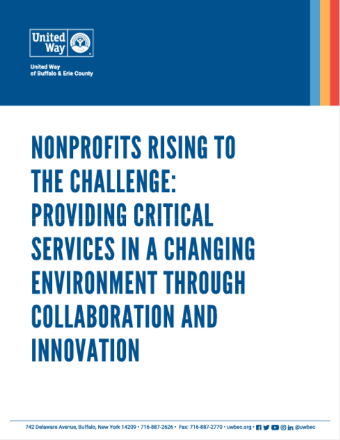 Booklet Cover Nonprofits Rising to the Challenge 2018 United Way of Buffalo & Erie County